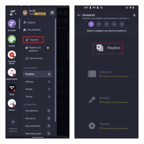 transfer playlists soundiiz