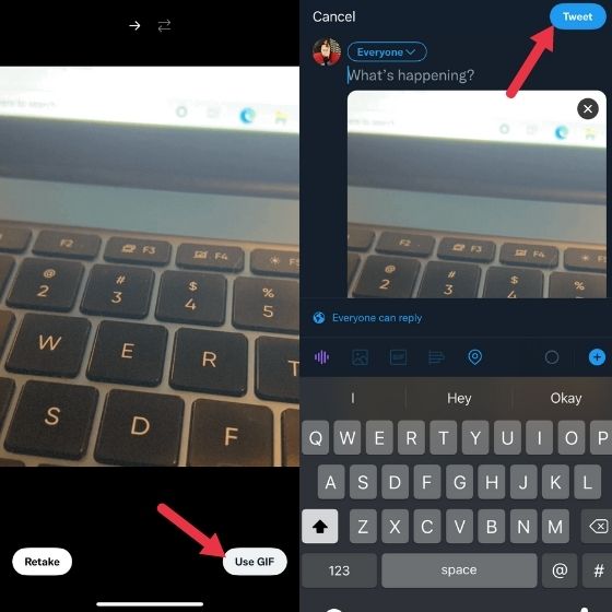 twitter ios use gif