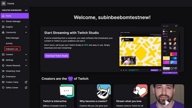 view twitch followers list