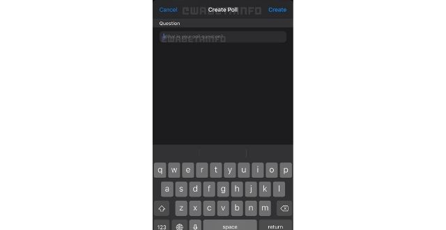 whatsapp polls feature UI