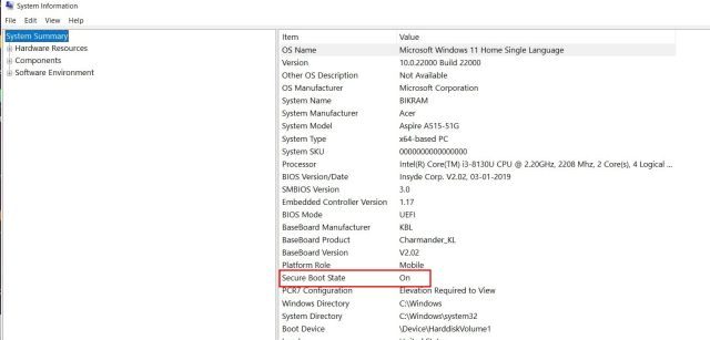 Como habilitar a inicialização segura no Windows 11 (2022) 5 Ativar inicialização segura no Windows 11 (2022)