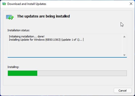 6. Apply Windows 11 Update Manually