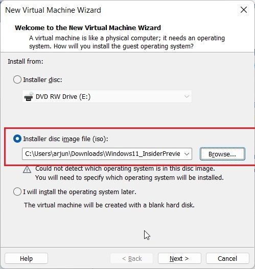 Install Windows 11 on VMware Virtual Machine