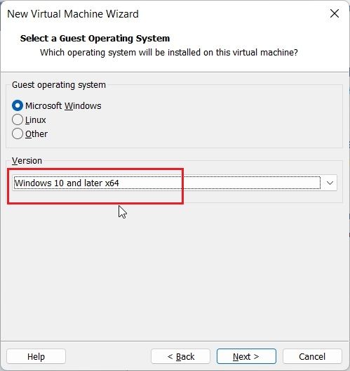 Install Windows 11 on VMware Virtual Machine