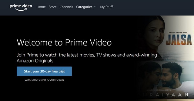 How to Rent Movies on  Prime Video in India