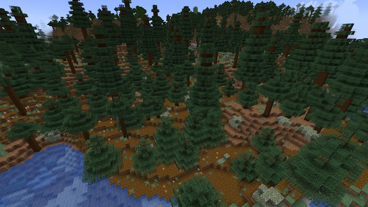 Old Growth Spruce Taiga biome in Minecraft