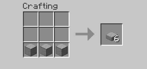 Crafting Recipe Smooth Stone Slabs