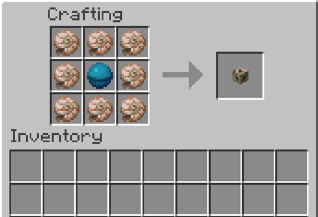 Crafting Recipe of Conduit in Minecraft