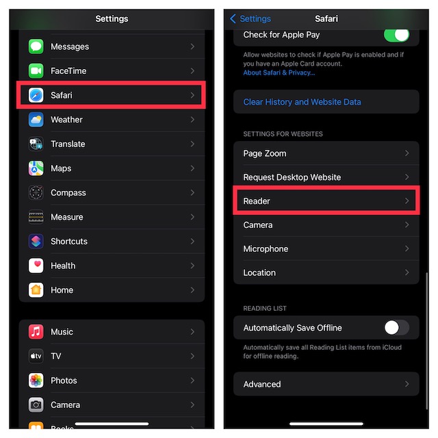 Customize Safari Reader Mode on iOS