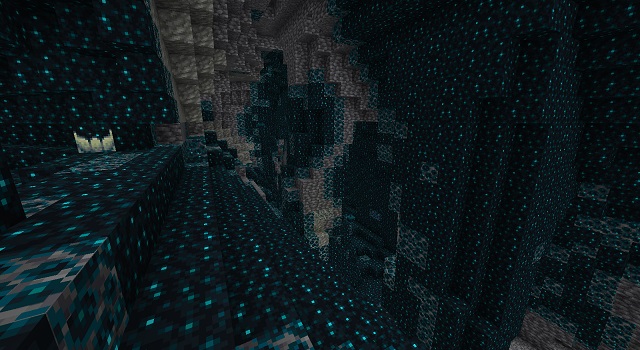 Tiefe dunkle Höhlen Biome