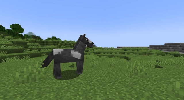 Gray horse in Minecraft