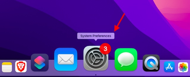 Symbol „Systemeinstellungen“ Im Mac-Dock