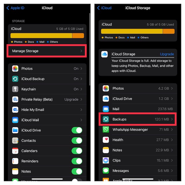 Manage iCloud storage on iPhone