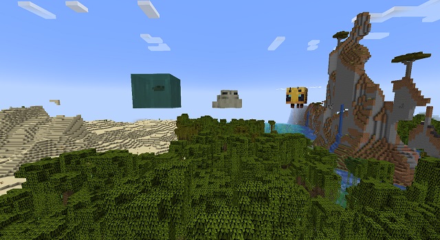 Minecraft seed: Mangrove swamp, jungle and mutated savanna close