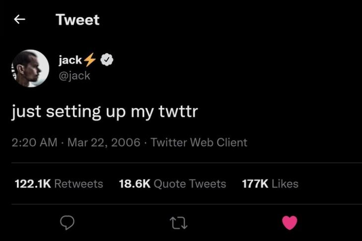 NFT Investor Lists Jack Dorsey's First Tweet NFT for $48 Million; Receives a Top Bid of $280