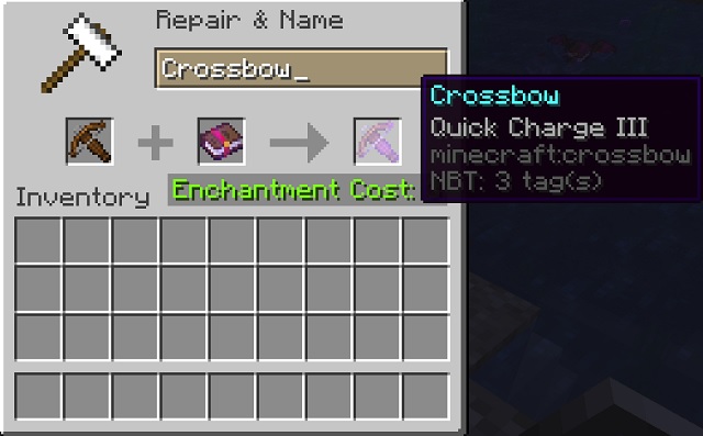 Quick charge crossbow enchantment