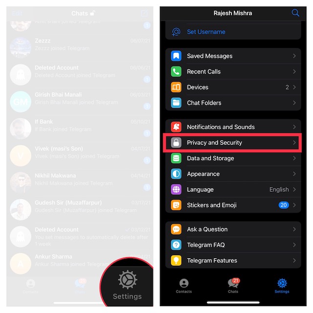 Finally we can remove/disable recent contacts from Telegram in the Share  Sheet : r/ios