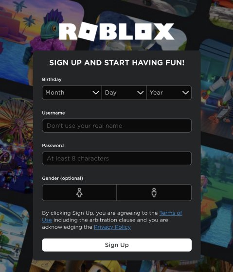 roblox log-in