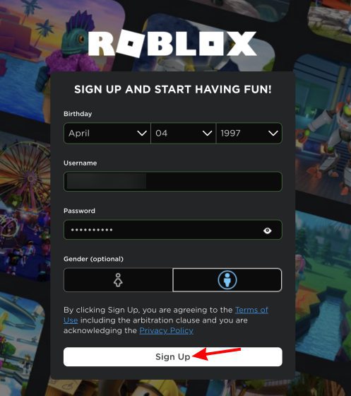 Make Account - Roblox