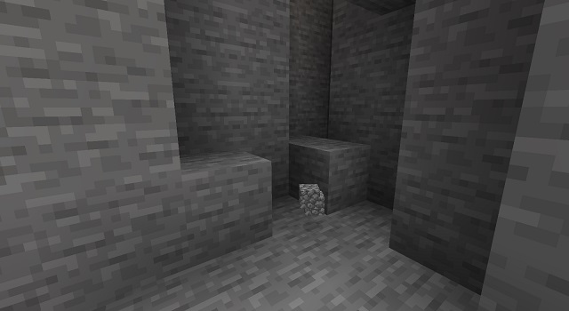 Stones and fallen cobblestones in Minecraft to make a stonecutter