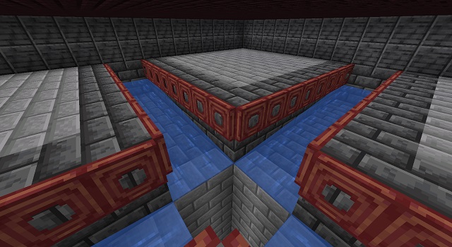 Trapdoors and water flow system