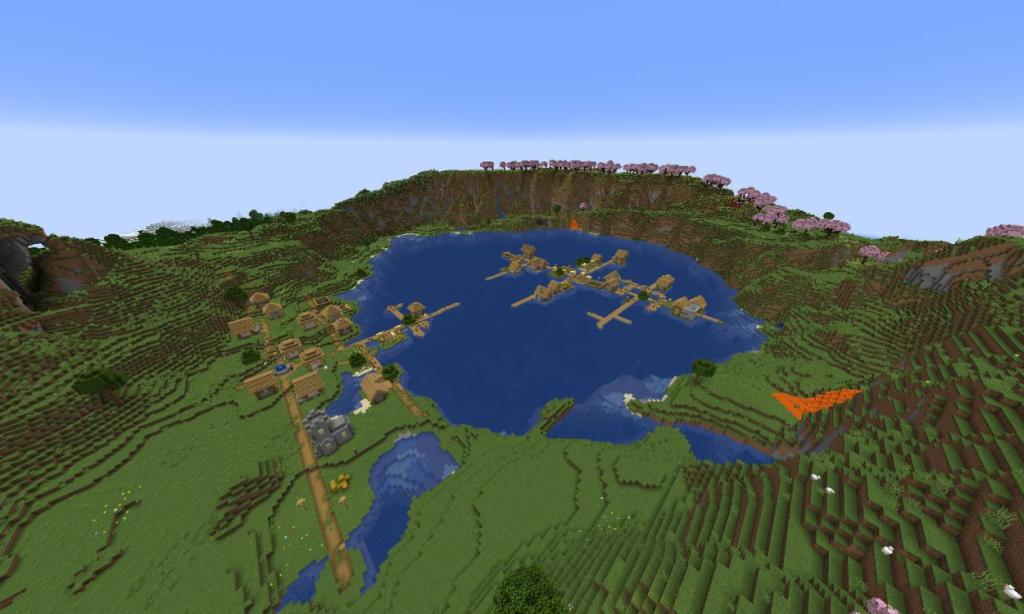 Village on a Lake Minecraft