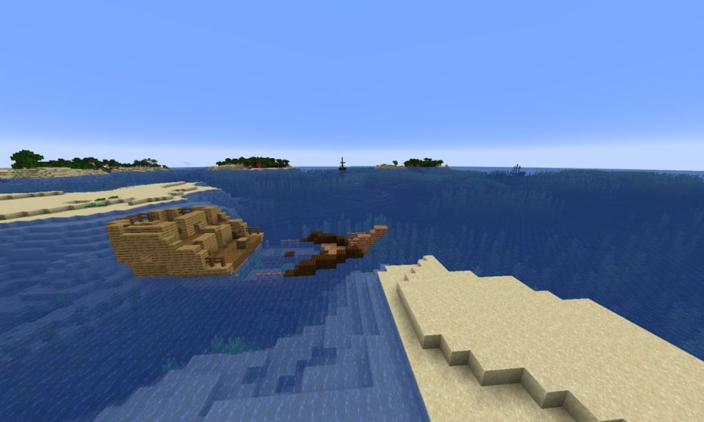 Shipwrecks at Spawn