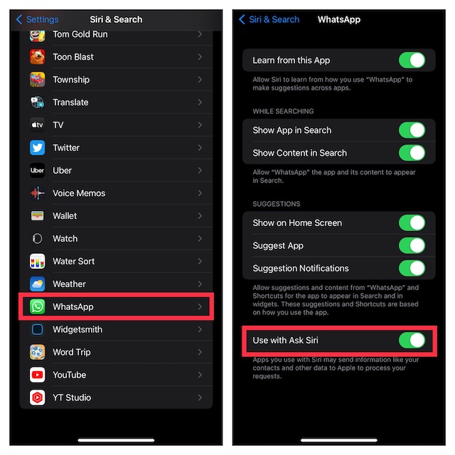 Use Siri with a third-party app