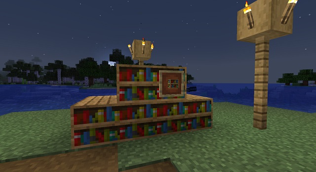 how to craft bookshelf minecraft