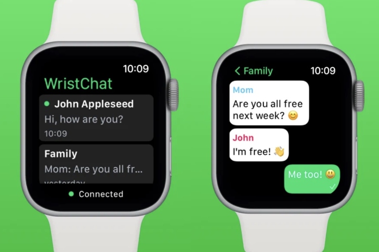 send whatsapp messages on apple watch