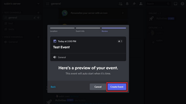 How to Create and Join Events on Discord - TechWiser