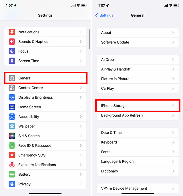 حذف تطبيق إعدادات تطبيقات iphone الخطوة 1