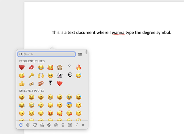 emoji and symbols keyboard macos