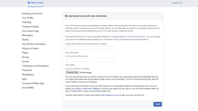 How to recover your Facebook account