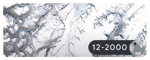 glacier retreat in Sermersooq google doodle earth day 2022