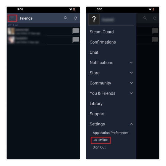 How To Appear Offline On Steam In 2022 Guide Beebom   Go Offline On Steam Mobile 