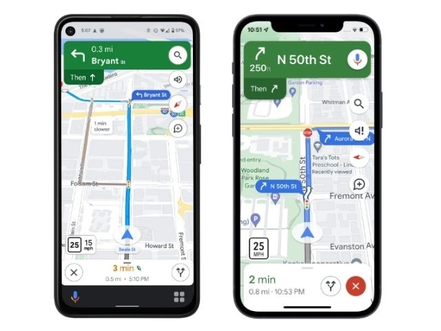 google maps improved navigation with traffic lights and more