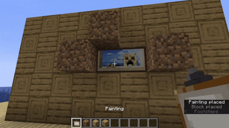 make minecraft paintings of specific sizes