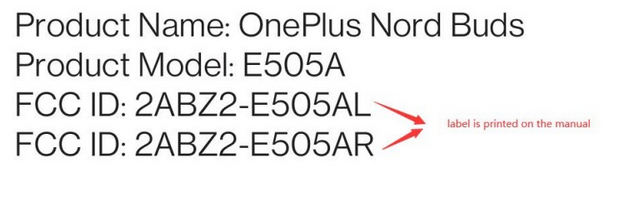 oneplus nord buds fcc