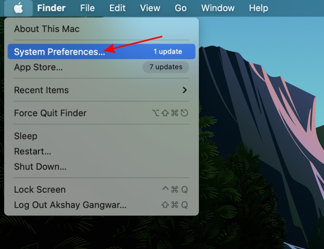 open system preferences - mac