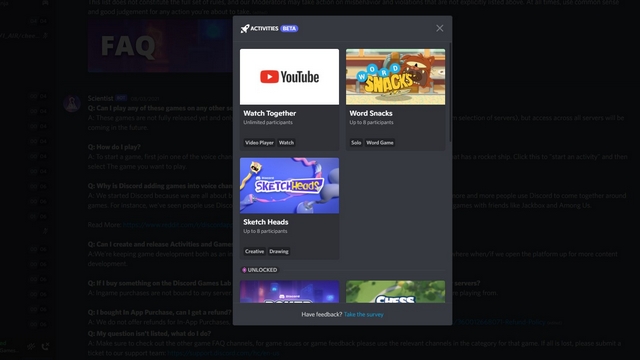 Discord Activities: Play Games and Watch Together