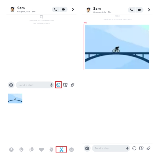 Como criar e usar adesivos personalizados no Snapchat (2022) 4 enviar adesivo do Snapchat como imagem no bate-papo