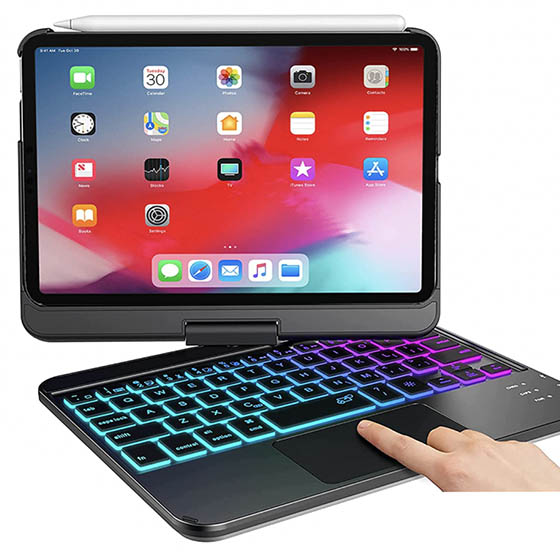 ipad mini case with keyboard and pencil holder