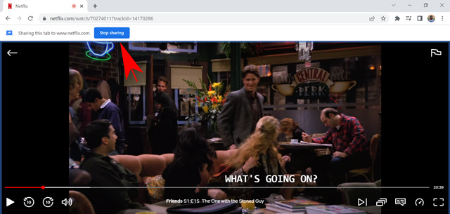 stop sharing to create GIF from Netflix extension