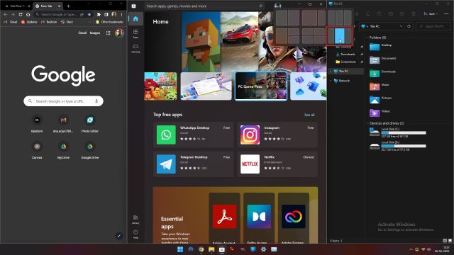 Split Screen in Windows 11 (2022)