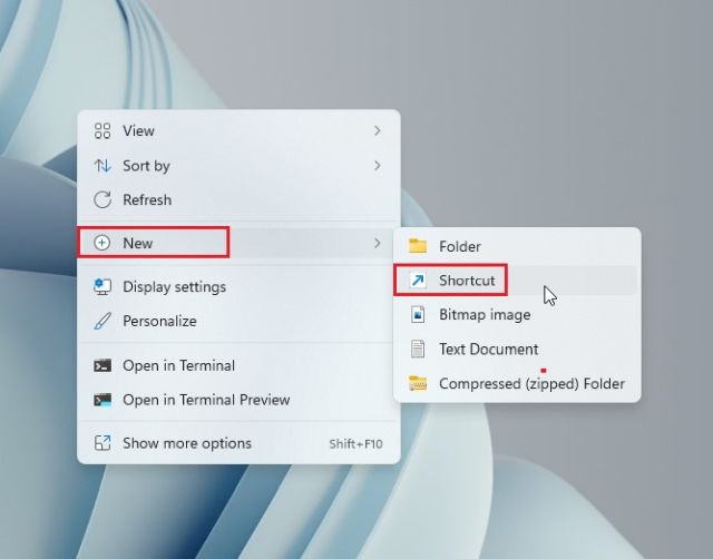 Create Shortcut for Control Panel in Windows 11