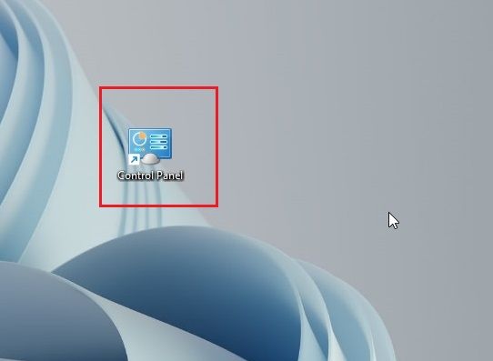 Create A Shortcut For Control Panel In Windows 11