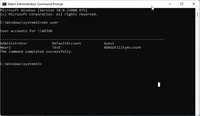 5. Change Password in Windows 11 Without Knowing the Current Password (Through Command Prompt)