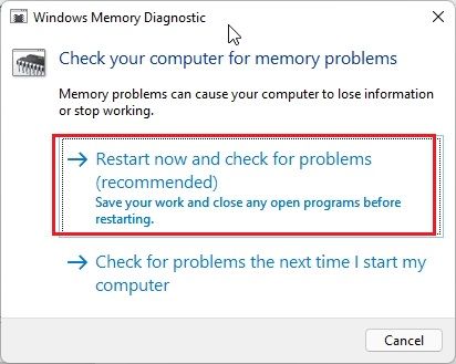 Diagnose Von Speicherproblemen Unter Windows 11