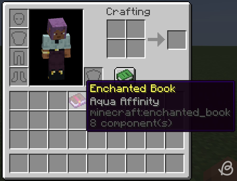 Aqua affinity enchanted book